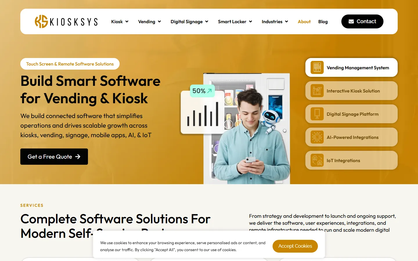 KioskSys website landing page