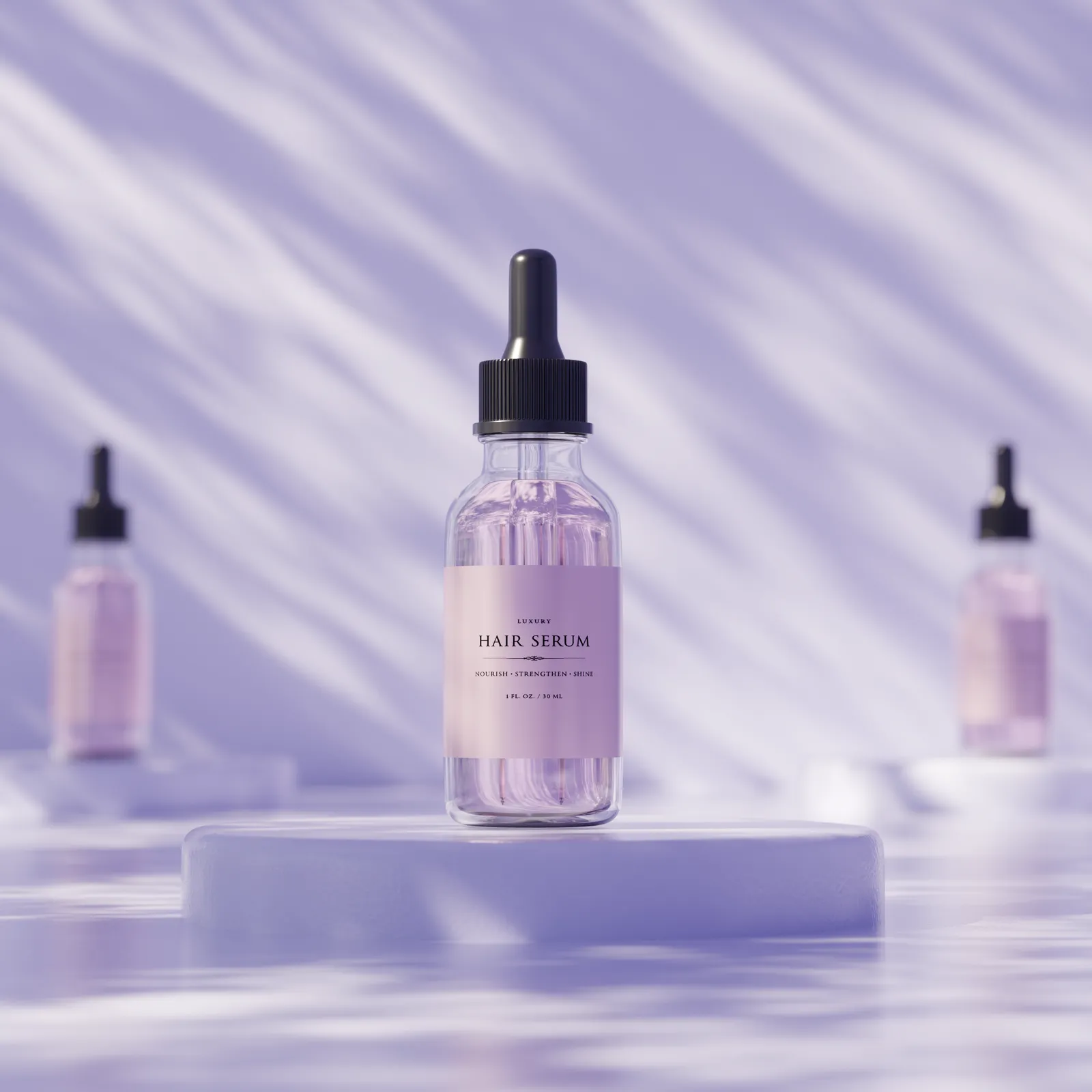 Hair serum render